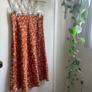 Cotton On Orange Flower Skirt